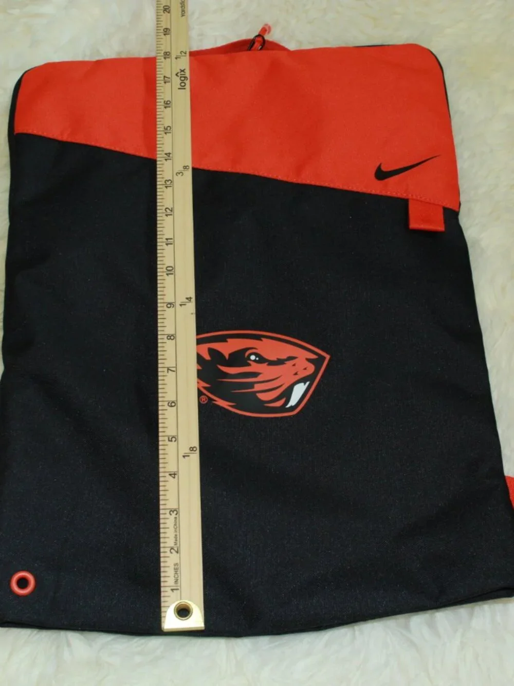 Nike Oregon State Beavers Orange Black Zip Top Polyester Utility Gymbag
